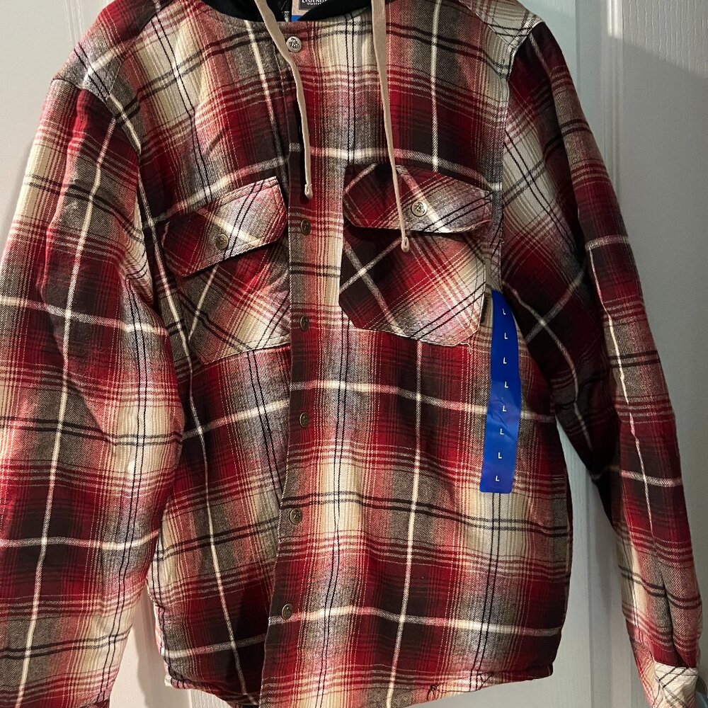 New with tags flannel hoodie - mens